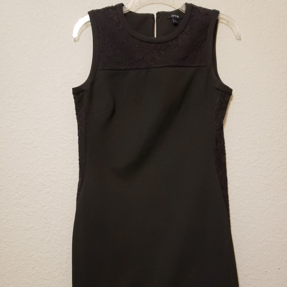 Apt 9 Women's sz S Black Dress Black Lace detail